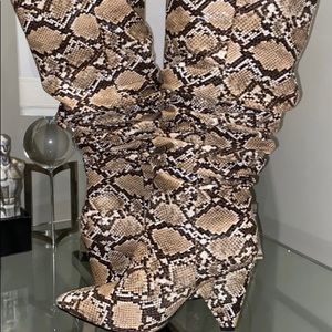 Size 12 python knee boots